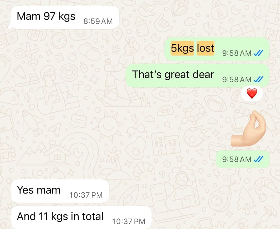 Client success message 2